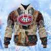 Nhl Montreal Canadiens Special Native Costume Design Hoodie 3D All Over Print Attract Gift For Men And Women