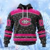 Nhl Montreal Canadiens Special Pink In The Rink Fight Breast Cancer Hoodie 3D All Over Print Attract Gift For Men And Women