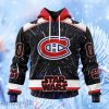 Nhl Montreal Canadiens X Star Wars Meteor Shower Design Hoodie 3D All Over Print Attract Gift For Men And Women