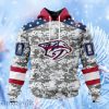 Nhl Nashville Predators Special Camo Design For Veterans Day Hoodie 3D All Over Print Attract Gift For Men And Women