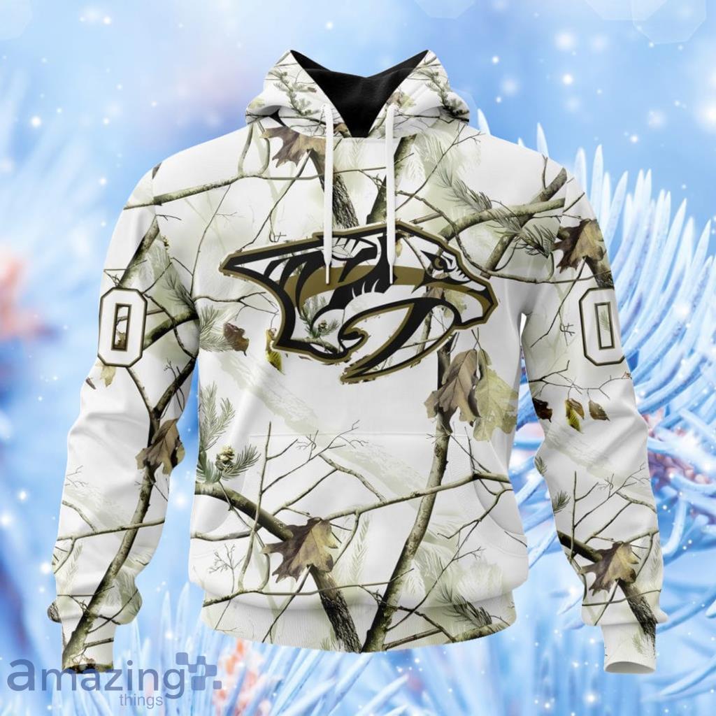 Nhl Nashville Predators Special White Winter Hunting Camo Design Hoodie 3D All Over Print Attract Gift For Men And Women image Nhl Nashville Predators Special White Winter Hunting Camo Design Hoodie 3D All Over Print Attract Gift For Men And Women Product Photo 1