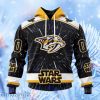 Nhl Nashville Predators X Star Wars Meteor Shower Design Hoodie 3D All Over Print Attract Gift For Men And Women