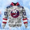Nhl New York Islanders Special Camo Design For Veterans Day Hoodie 3D All Over Print Attract Gift For Men And Women