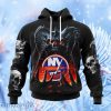 Nhl New York Islanders Special Skull Art Design Hoodie 3D All Over Print Attract Gift For Men And Women