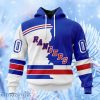 Nhl New York Rangers Personalize Home Mix Away Hoodie 3D All Over Print Attract Gift For Men And Women