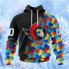 Nhl Ottawa Senators Special Black Autism Awareness Design Hoodie 3D All Over Print Attract Gift For Men And Women
