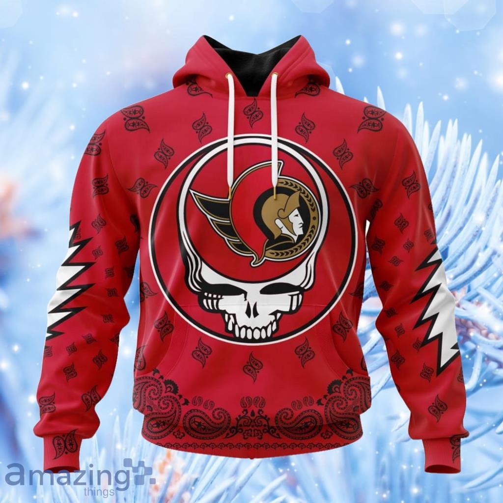 Nhl Ottawa Senators Special Grateful Dead Design Hoodie 3D All Over Print Attract Gift For Men And Women image Nhl Ottawa Senators Special Grateful Dead Design Hoodie 3D All Over Print Attract Gift For Men And Women Product Photo 1