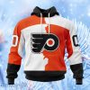 Nhl Philadelphia Flyers Personalize Home Mix Away Hoodie 3D All Over Print Attract Gift For Men And Women