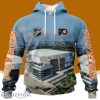 NHL Philadelphia Flyers Personalized Arena Skyline Design 3D Hoodie All Over Print Designed Part For Fans
