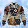 Nhl Philadelphia Flyers Special Native Costume Design Hoodie 3D All Over Print Attract Gift For Men And Women