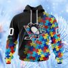 Nhl Pittsburgh Penguins Special Black Autism Awareness Design Hoodie 3D All Over Print Attract Gift For Men And Women