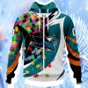 Nhl San Jose Sharks Autism Awareness Personalized Name & Number 3D Hoodie 3D All Over Print Attract Gift For Men And Women