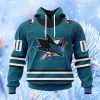 Nhl San Jose Sharks Personalized Home Kits Hoodie 3D All Over Print Attract Gift For Men And Women