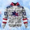 Nhl San Jose Sharks Special Camo Design For Veterans Day Hoodie 3D All Over Print Attract Gift For Men And Women