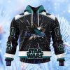 Nhl San Jose Sharks X Star Wars Meteor Shower Design Hoodie 3D All Over Print Attract Gift For Men And Women