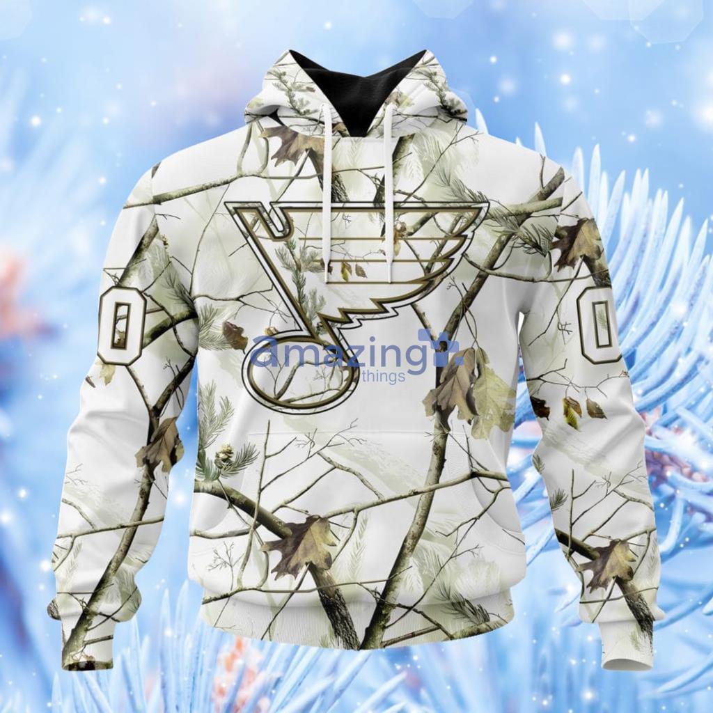 Nhl St Louis Blues Special White Winter Hunting Camo Design Hoodie 3D All Over Print Attract Gift For Men And Women image Nhl St Louis Blues Special White Winter Hunting Camo Design Hoodie 3D All Over Print Attract Gift For Men And Women Product Photo 1