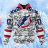 Nhl Tampa Bay Lightning Special Camo Design For Veterans Day Hoodie 3D All Over Print Attract Gift For Men And Women