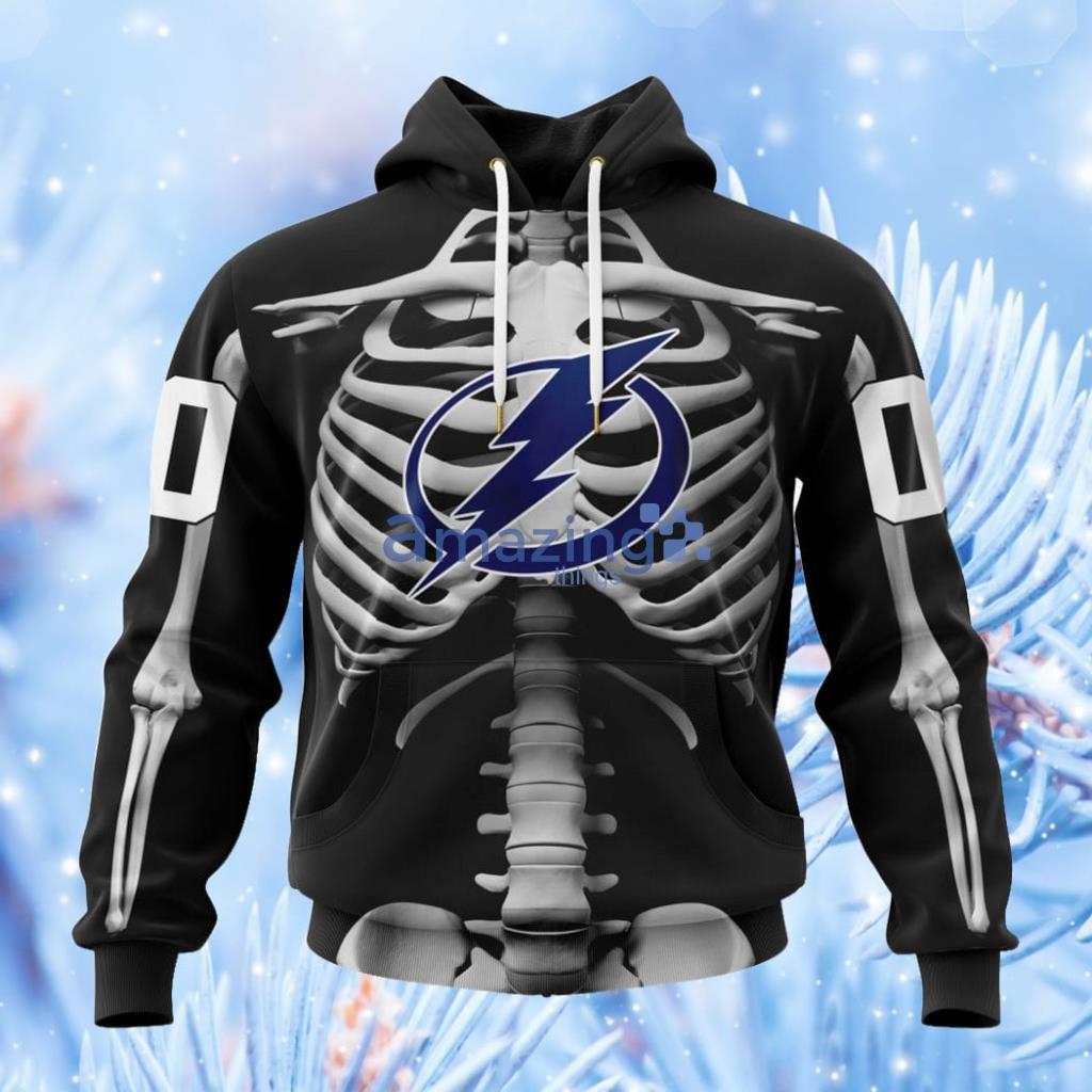 Nhl Tampa Bay Lightning Special Skeleton Costume For Halloween Hoodie 3D All Over Print Attract Gift For Men And Women image Nhl Tampa Bay Lightning Special Skeleton Costume For Halloween Hoodie 3D All Over Print Attract Gift For Men And Women Product Photo 1