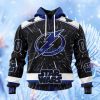 Nhl Tampa Bay Lightning X Star Wars Meteor Shower Design Hoodie 3D All Over Print Attract Gift For Men And Women