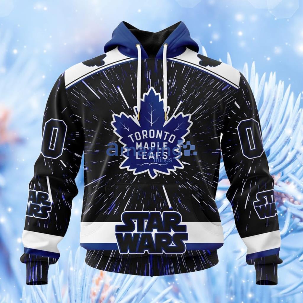 Nhl Toronto Maple Leafs X Star Wars Meteor Shower Design Hoodie 3D All Over Print Attract Gift For Men And Women Product Photo 1