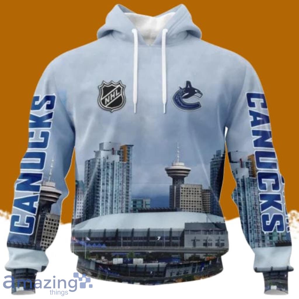 NHL Vancouver Canucks Personalized Arena Skyline Design 3D Hoodie All Over Print Designed Part For Fans image NHL Vancouver Canucks Personalized Arena Skyline Design 3D Hoodie All Over Print Designed Part For Fans Product Photo 1