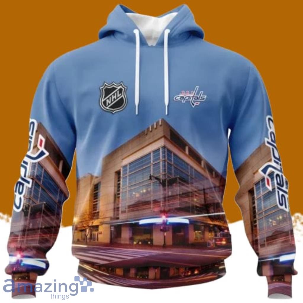 NHL Washington Capitals Personalized Arena Skyline Design 3D Hoodie All Over Print Designed Part For Fans image NHL Washington Capitals Personalized Arena Skyline Design 3D Hoodie All Over Print Designed Part For Fans Product Photo 1