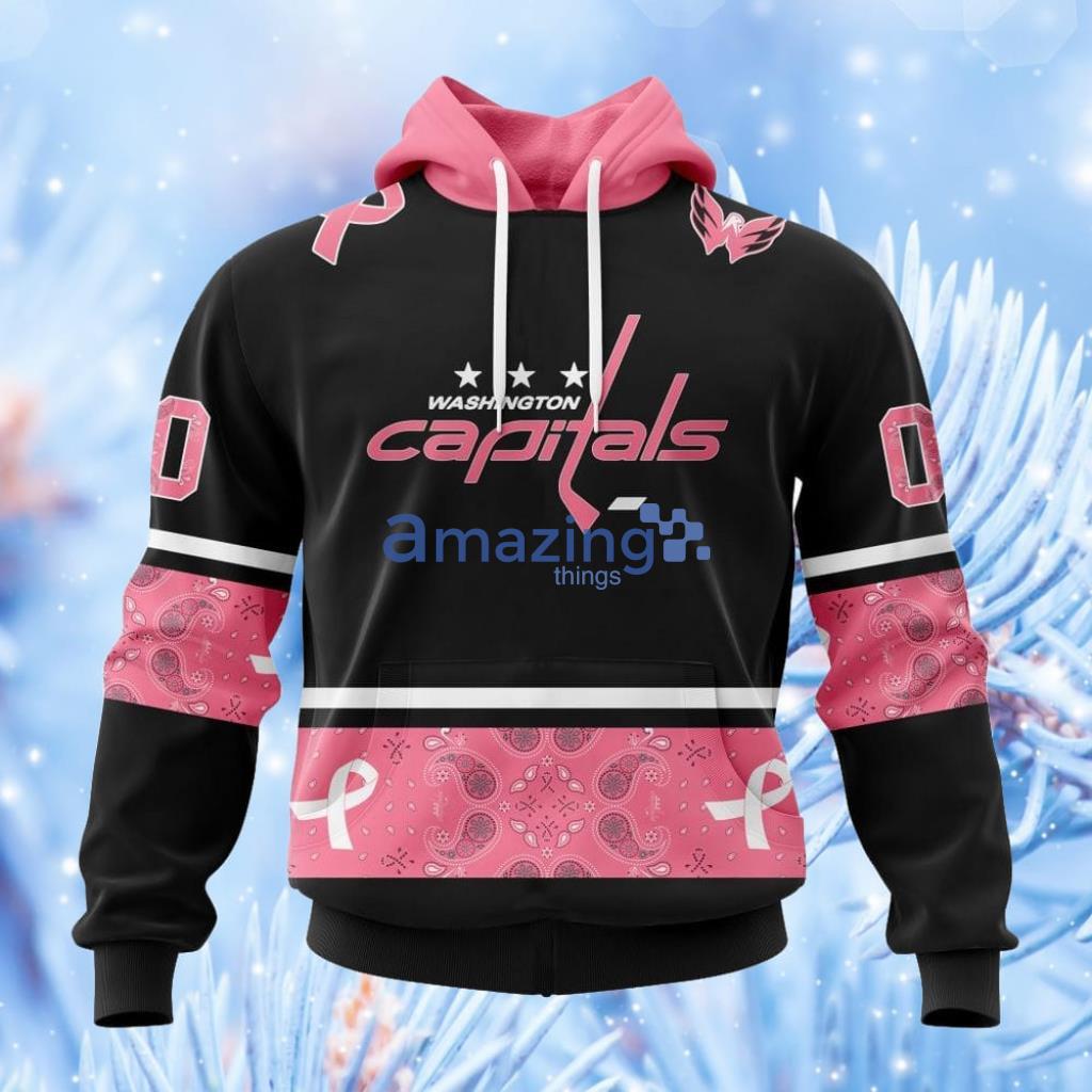 Nhl Washington Capitals Personalized Specialized Design In Classic Style With Paisley! We Wear Pink Breast Cancer Hoodie 3D All Over Print Attract Gift For Men And Women Product Photo 1