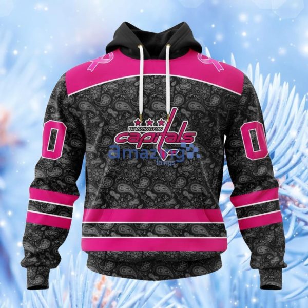 Nhl Washington Capitals Special Pink In The Rink Fight Breast Cancer Hoodie 3D All Over Print Attract Gift For Men And Women Product Photo 1