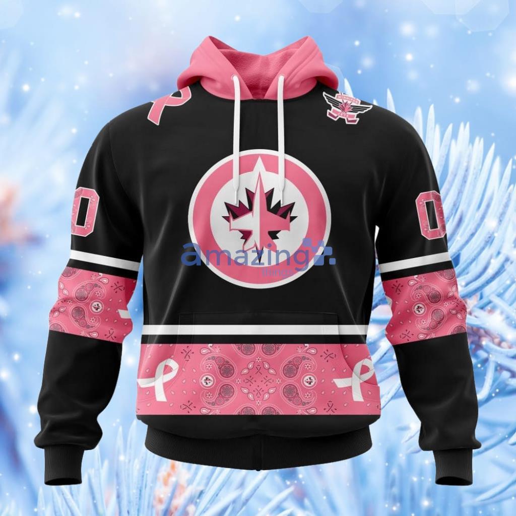 Nhl Winnipeg Jets Personalized Specialized Design In Classic Style With Paisley! We Wear Pink Breast Cancer Hoodie 3D All Over Print Attract Gift For Men And Women Product Photo 1