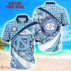North Carolina Tar Heels Custom Name Floral Hawaiian Shirt Summer Beach Shirt For Fans
