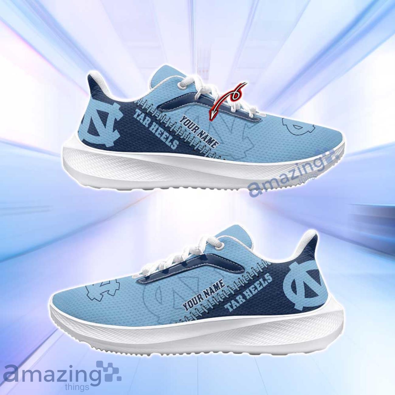 North Carolina Tar Heels NCAA Trending Air Mesh Running Shoes Custom Name For Fans image North Carolina Tar Heels NCAA Trending Air Mesh Running Shoes Custom Name For Fans Product Photo 2