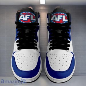 North Melbourne Kangaroos AFL Air Jordan Hightop Shoes Custom Name Gift For Fans image North Melbourne Kangaroos AFL Air Jordan Hightop Shoes Custom Name Gift For Fans Product Photo 2