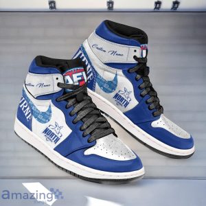 North Melbourne Kangaroos AFL Air Jordan Hightop Shoes Custom Name Gift For Fans image North Melbourne Kangaroos AFL Air Jordan Hightop Shoes Custom Name Gift For Fans Product Photo 3
