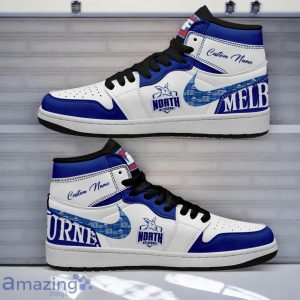 North Melbourne Kangaroos AFL Air Jordan Hightop Shoes Custom Name Gift For Fans Product Photo 1