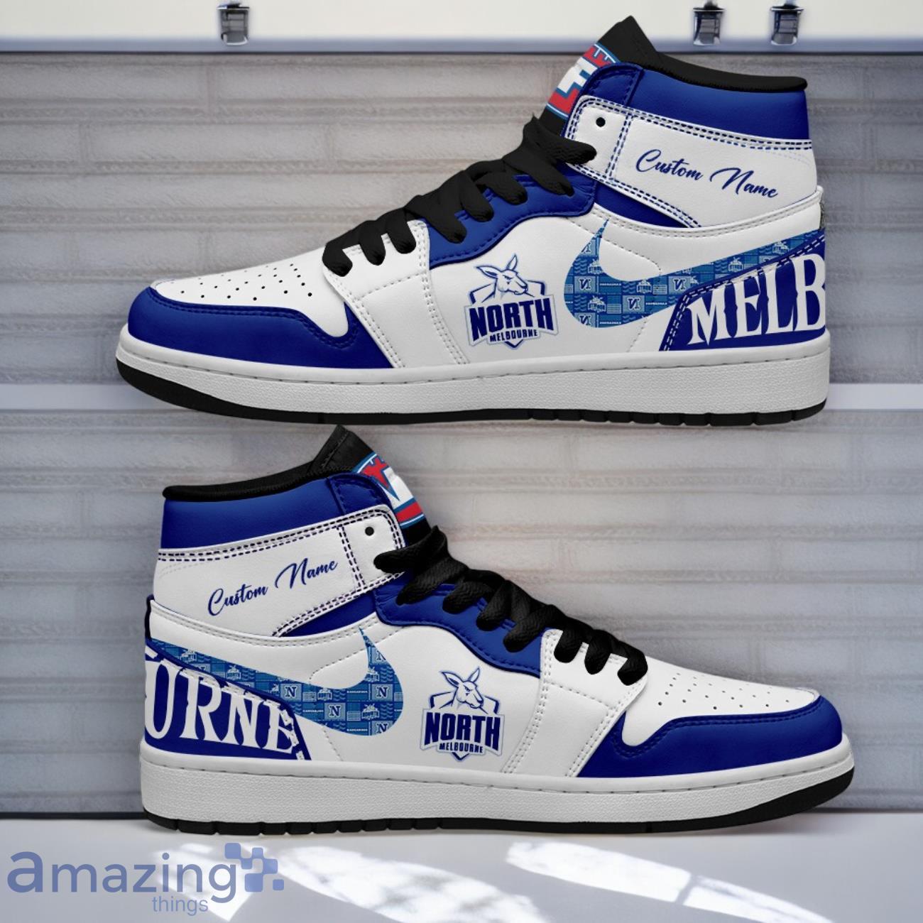 North Melbourne Kangaroos AFL Air Jordan Hightop Shoes Custom Name Gift For Fans Product Photo 1