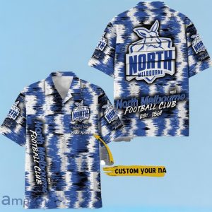 North Melbourne Kangaroos AFL Hawaiian Shirt Special Design Custom Name Product Photo 1