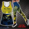 North Queensland Cowboys NRL Combo Hollow Tank Top and Leggings Custom Name Gift For Women