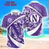 Northwestern Wildcats Custom Name Floral Hawaiian Shirt Summer Beach Shirt For Fans