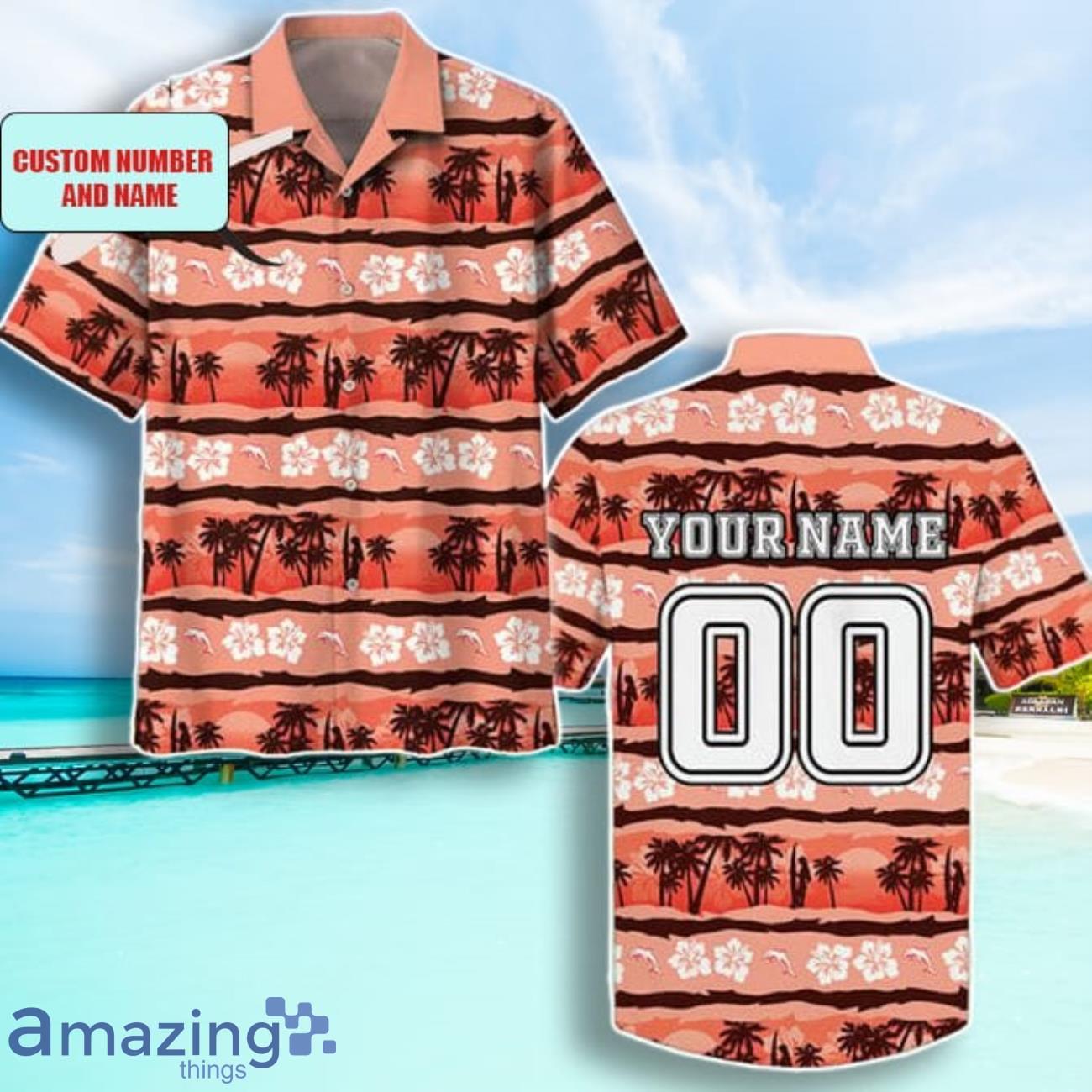 NRL Dolphins Combo Hawaiian Shirt And Shorts Custom Number & Name Trendy Combo For Fans image NRL Dolphins Combo Hawaiian Shirt And Shorts Custom Number & Name Trendy Combo For Fans Product Photo 2