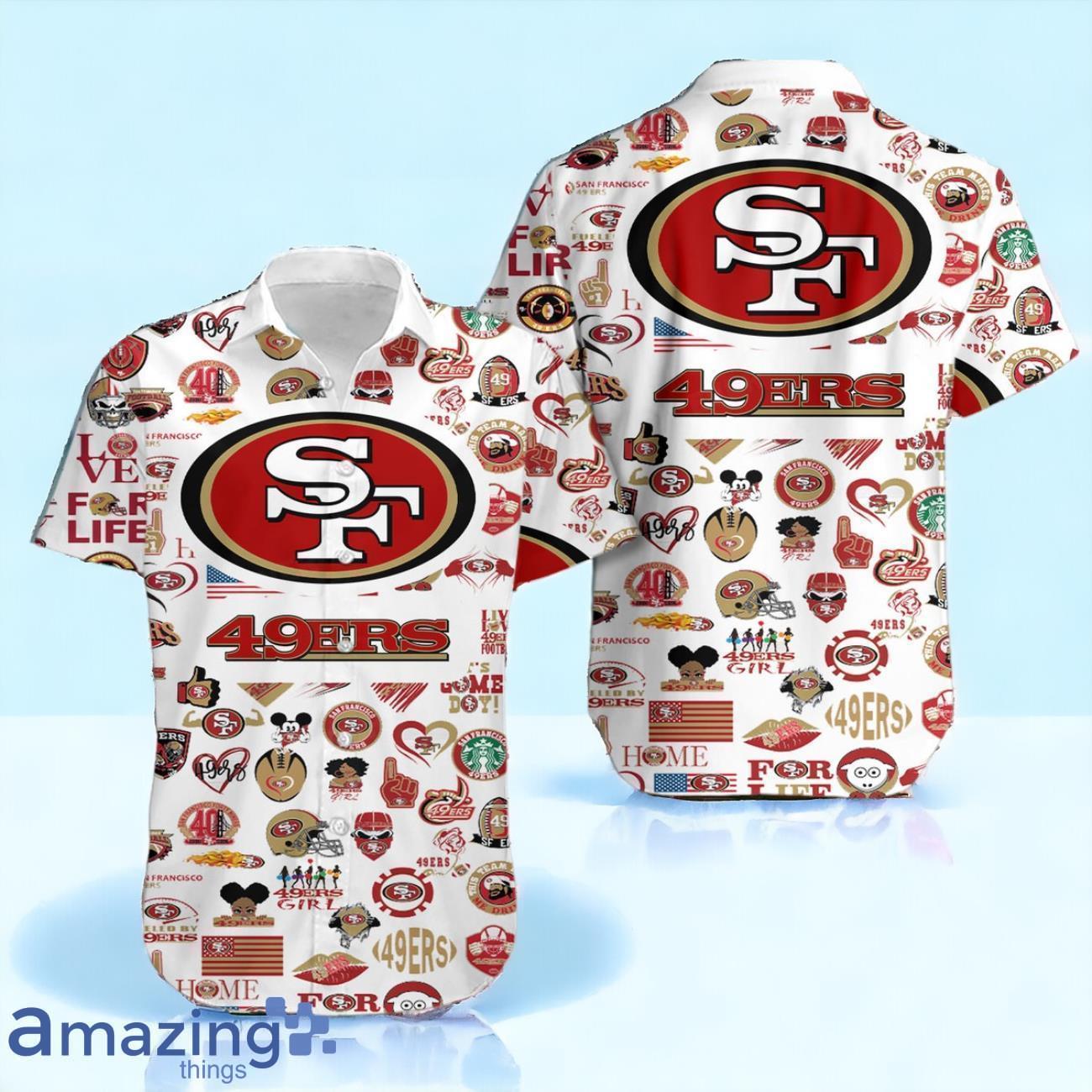 San Francisco 49ers NFL Hawaiian Shirt And Short Trending 2024 For Men Women image San Francisco 49ers NFL Hawaiian Shirt And Short Trending 2024 For Men Women Product Photo 2