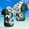 Oakland Athletics Logo Snoopy Pattern Tropical Button Down Hawaiian Shirt