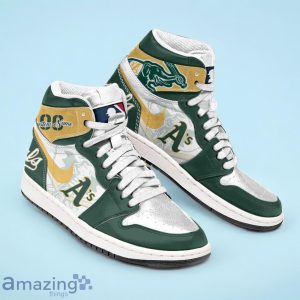Oakland Athletics MLB Air Jordan Hightop Custom Number & Name Trending Shoes Product Photo 2