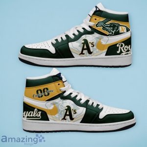 Oakland Athletics MLB Air Jordan Hightop Custom Number & Name Trending Shoes Product Photo 1