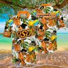 Oklahoma State Cowboys NCAA1 Parrot and leaves 3D Hawaiian Shirt For Men And Women