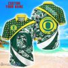 Oregon Ducks Custom Name Floral Hawaiian Shirt Summer Beach Shirt For Fans