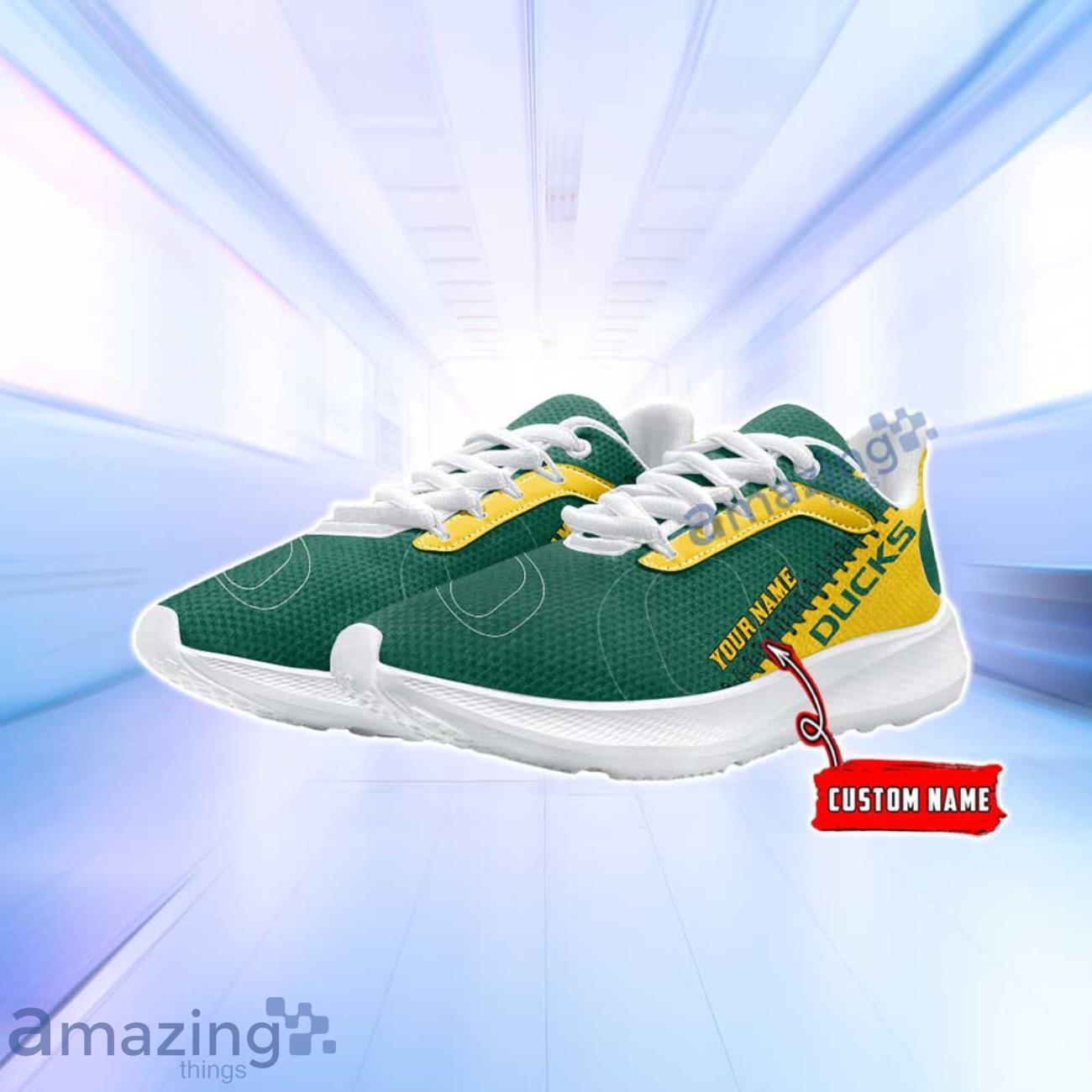 Oregon Ducks NCAA Trending Air Mesh Running Shoes Custom Name For Fans image Oregon Ducks NCAA Trending Air Mesh Running Shoes Custom Name For Fans Product Photo 1