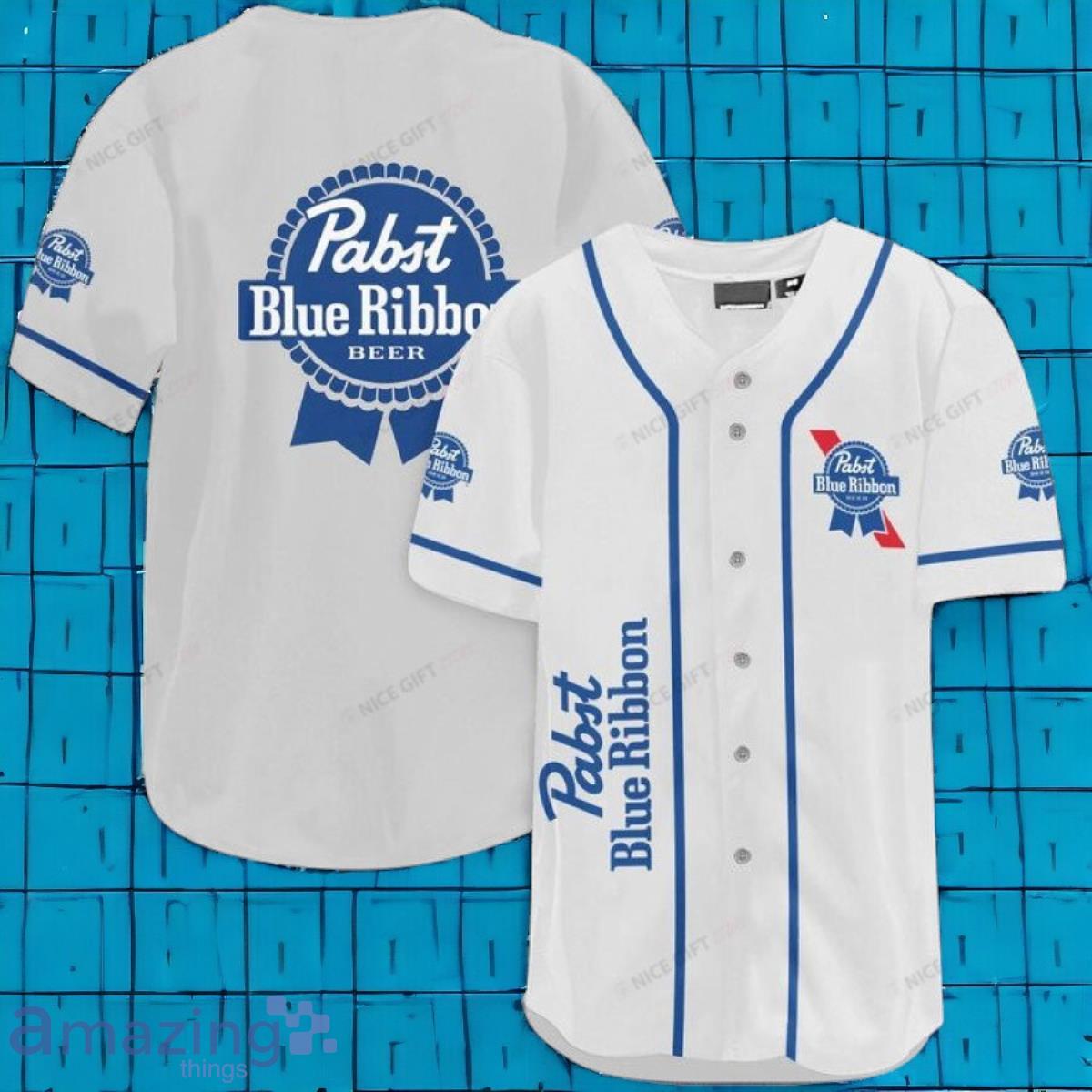Pabst Blue Ribbon Baseball Jersey Shirt Best Gift For Men And Women image Pabst Blue Ribbon Baseball Jersey Shirt Best Gift For Men And Women Product Photo 1