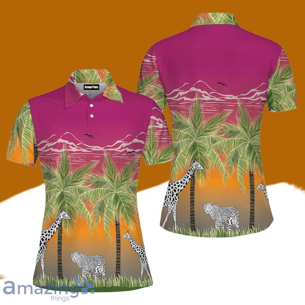 Palm Trees Tropical Polo Shirt For Women Gift Golf Lover image Palm Trees Tropical Polo Shirt For Women Gift Golf Lover Product Photo 1