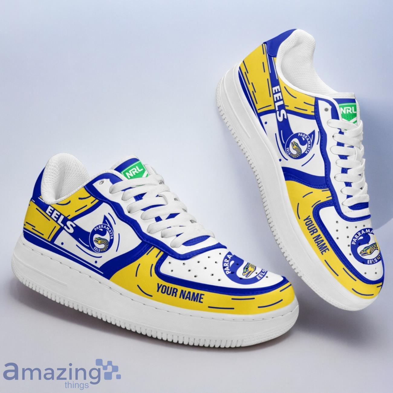 Parramatta Eels NRL Air Force Shoes Sneaker Gift For Fans Custom Name image Parramatta Eels NRL Air Force Shoes Sneaker Gift For Fans Custom Name Product Photo 2