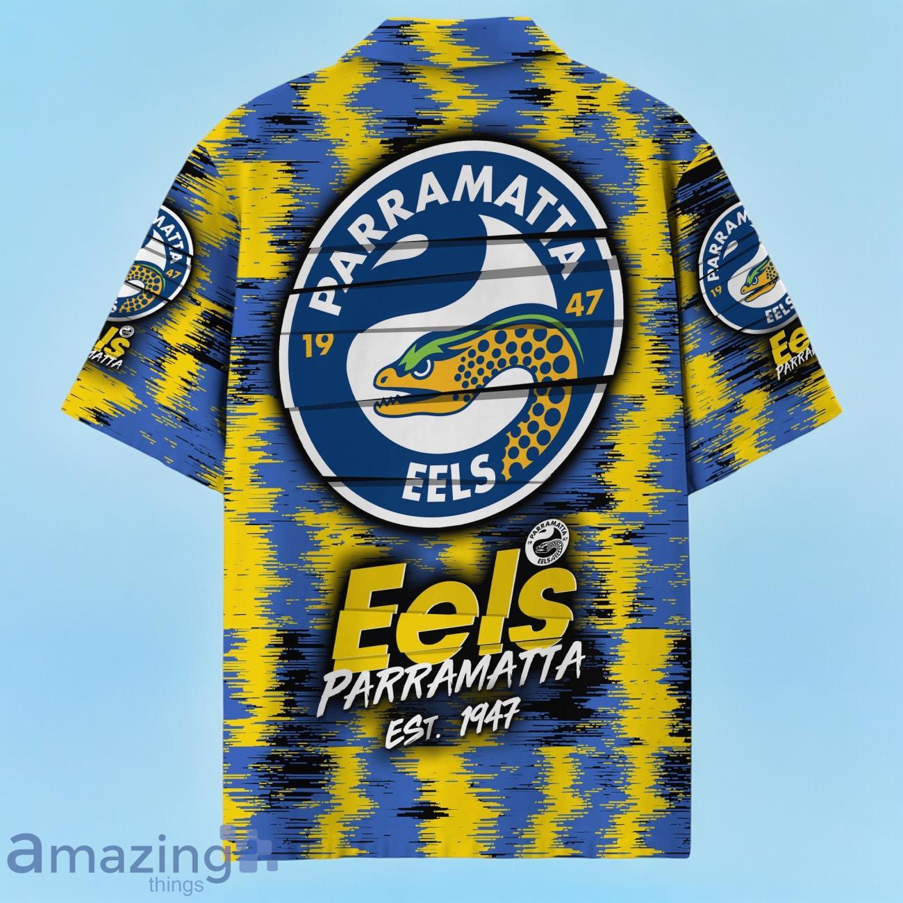 Parramatta Eels NRL Hawaiian Shirt Special Design Custom Name image Parramatta Eels NRL Hawaiian Shirt Special Design Custom Name Product Photo 3